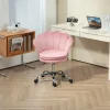 Modern Pink Velvet Minimalist Office Chair, Ergonomic, Adjustable Height, with Wheels, Model GF-9029 by ANJI JIFANG FURNITURE INDUSTRY CO.,LTD